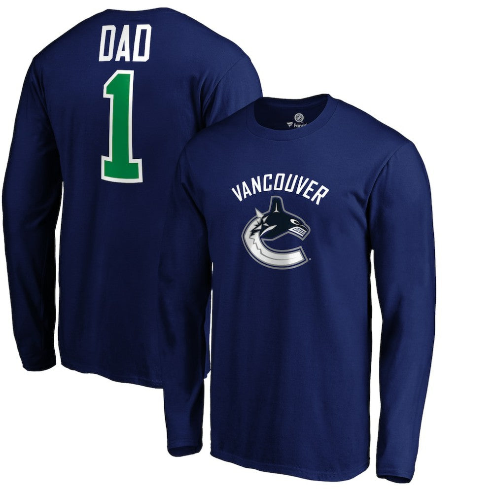 NHL Vancouver Canucks #1 Dad Long Sleeve T-Shirt