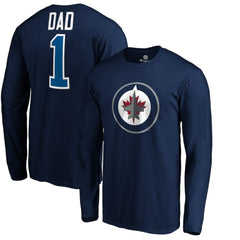 NHL Winnipeg Jets #1 Dad Long Sleeve T-Shirt
