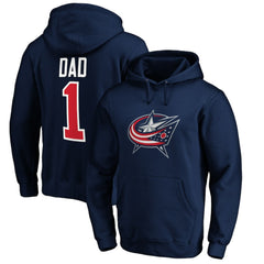 NHL Columbus Blue Jackets #1 Dad Pullover Hoodie