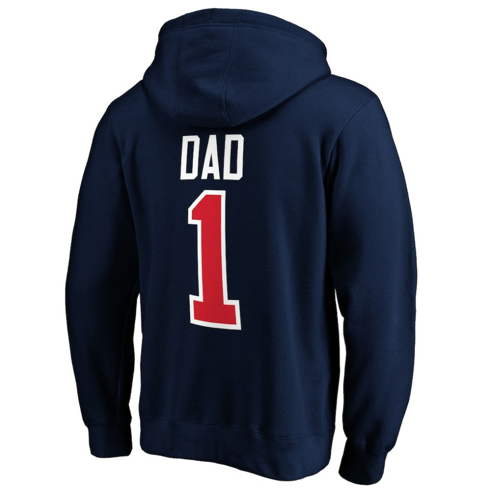 NHL Columbus Blue Jackets #1 Dad Pullover Hoodie