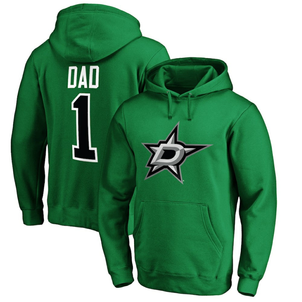NHL Dallas Stars #1 Dad Pullover Hoodie