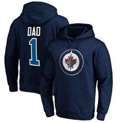 NHL Winnipeg Jets #1 Dad Pullover Hoodie