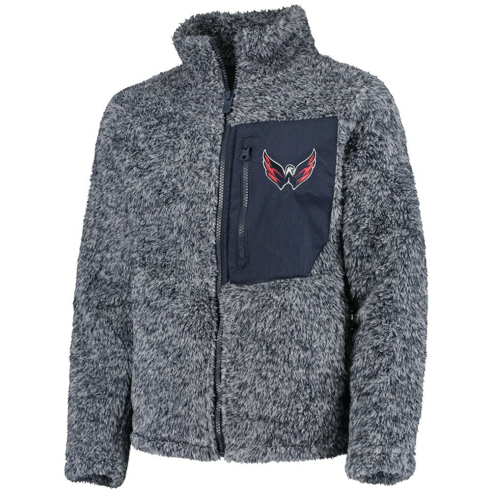 NHL Washington Capitals Girls Youth Fan Gear Sherpa Full-Zip Jacket