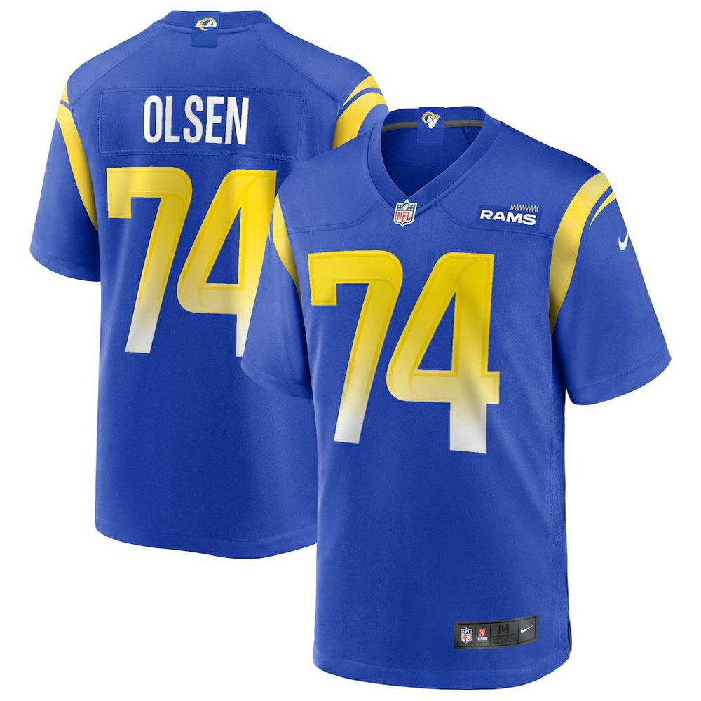 Merlin Olsen  Game Retired Player Jersey - Los Angeles Rams Jerseys