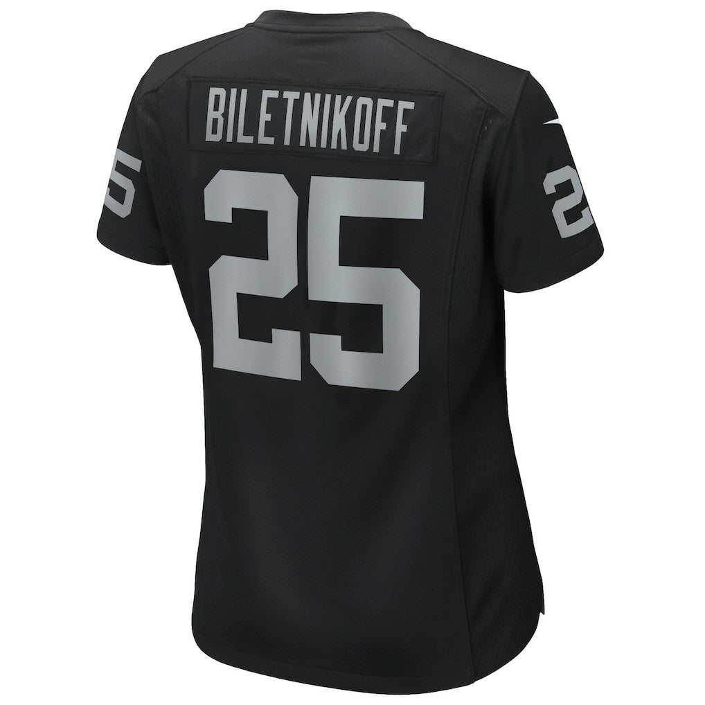 Fred Biletnikoff  Women's Game Retired Player Jersey - Las Vegas Raiders Jerseys