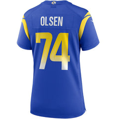 Merlin Olsen  Women's Game Retired Player Jersey - Los Angeles Rams Jerseys