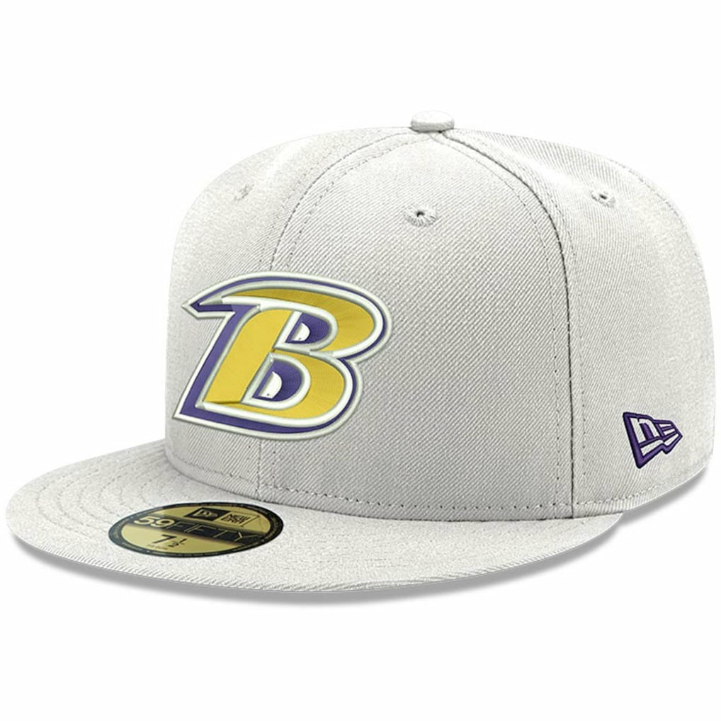 Omaha Lettermark 59FIFTY Fitted Hat - Baltimore Ravens Hats