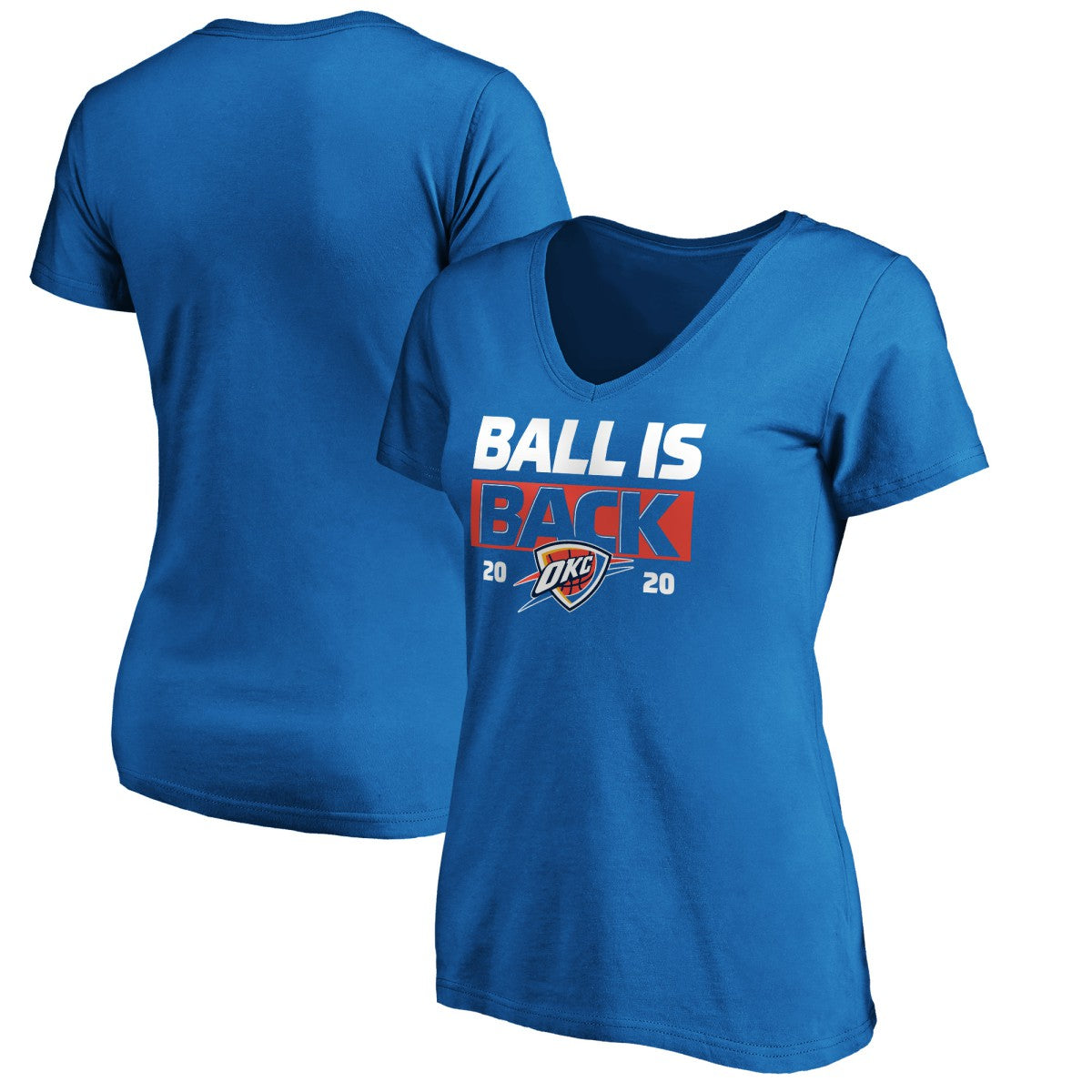 Oklahoma City Thunder Women's Ball Is Back V-Neck T-Shirt