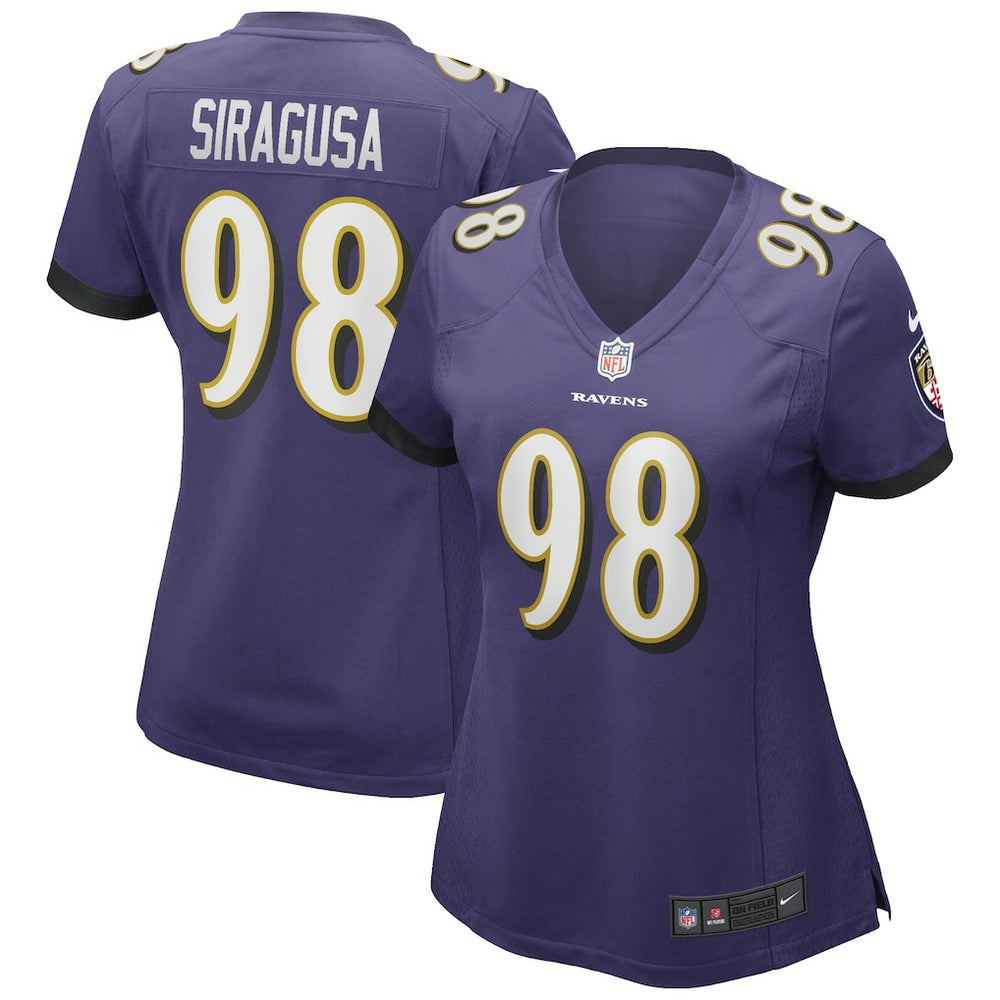 Tony Siragusa  Women's Game Retired Player Jersey - Baltimore Ravens Jerseys