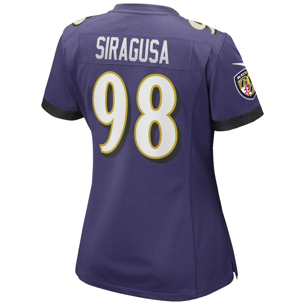 Tony Siragusa  Women's Game Retired Player Jersey - Baltimore Ravens Jerseys