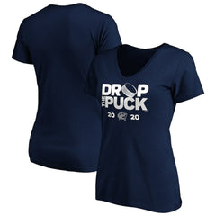 NHL Columbus Blue Jackets Women's Drop the Puck V-Neck T-Shirt