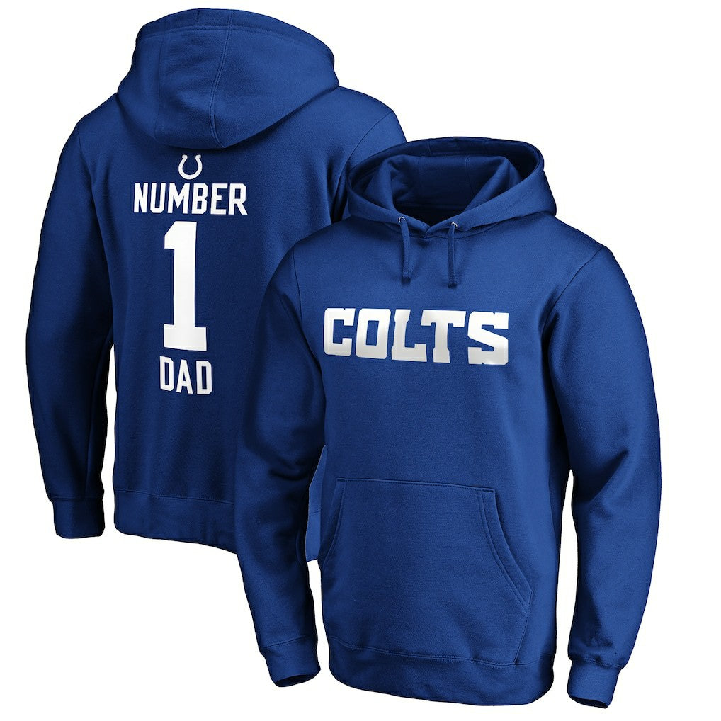 #1 Dad Pullover Hoodie - Indianapolis Colts Hoodies