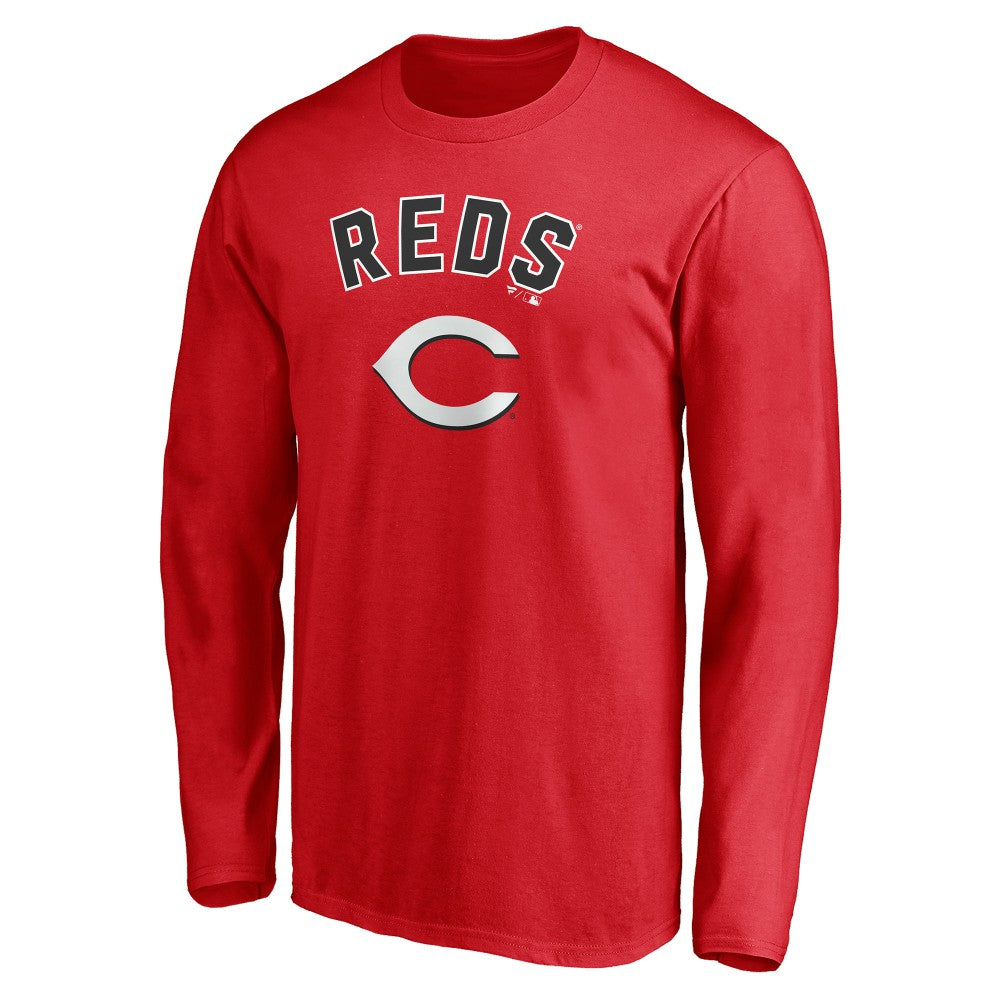 Red Cincinnati Reds Personalized Winning Streak Name & Number Long Sleeve T-Shirt