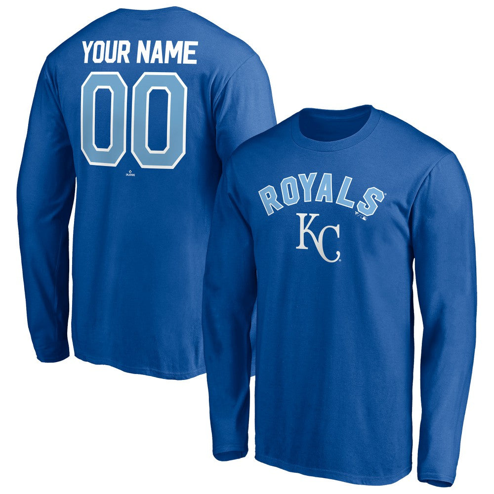 Royal Kansas City Royals Personalized Winning Streak Name & Number Long Sleeve T-Shirt