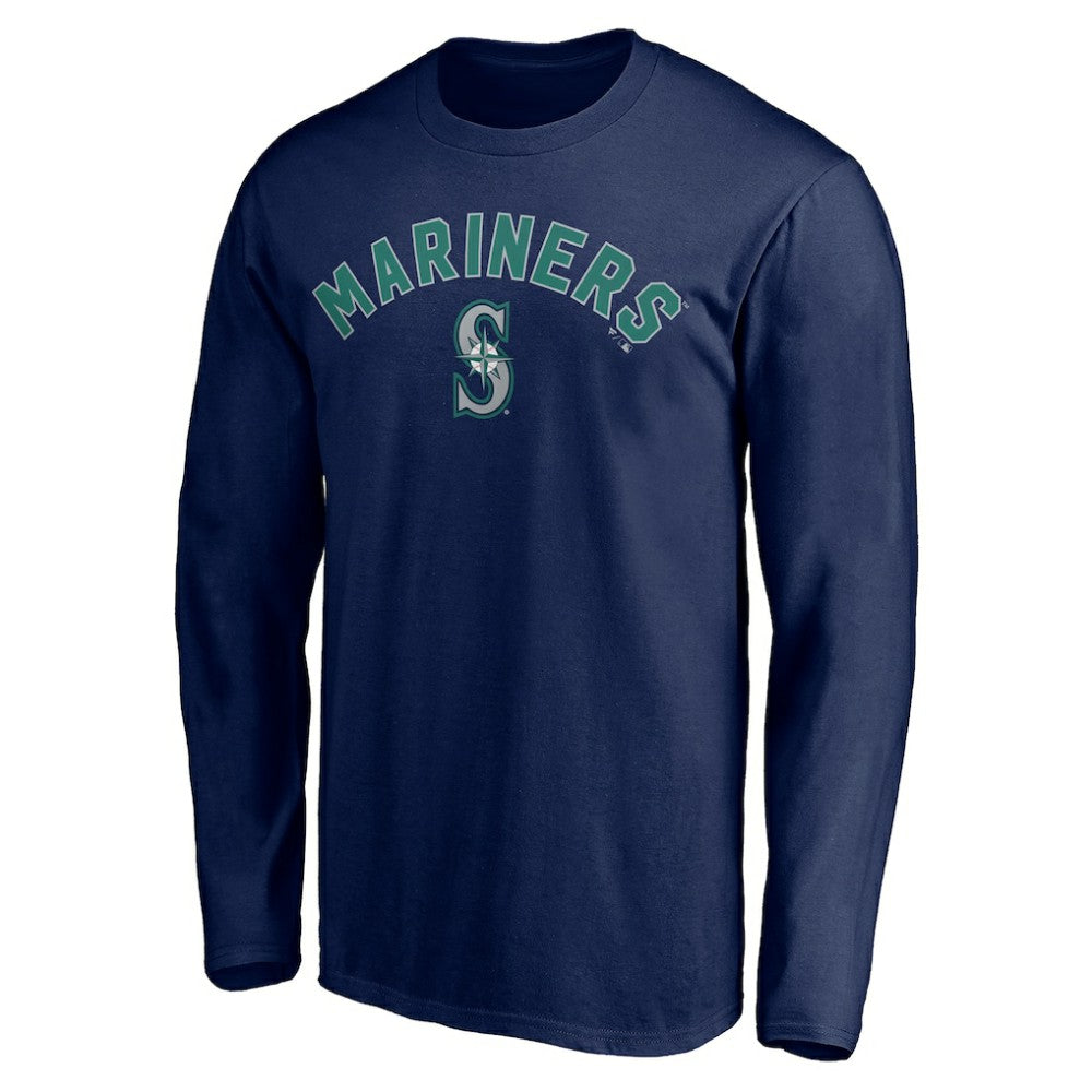 Navy Seattle Mariners Personalized Winning Streak Name & Number Long Sleeve T-Shirt