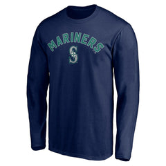 Navy Seattle Mariners Personalized Winning Streak Name & Number Long Sleeve T-Shirt