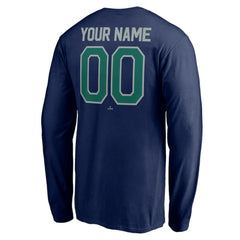 Navy Seattle Mariners Personalized Winning Streak Name & Number Long Sleeve T-Shirt