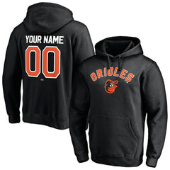Black Baltimore Orioles Personalized Winning Streak Name & Number Pullover Hoodie
