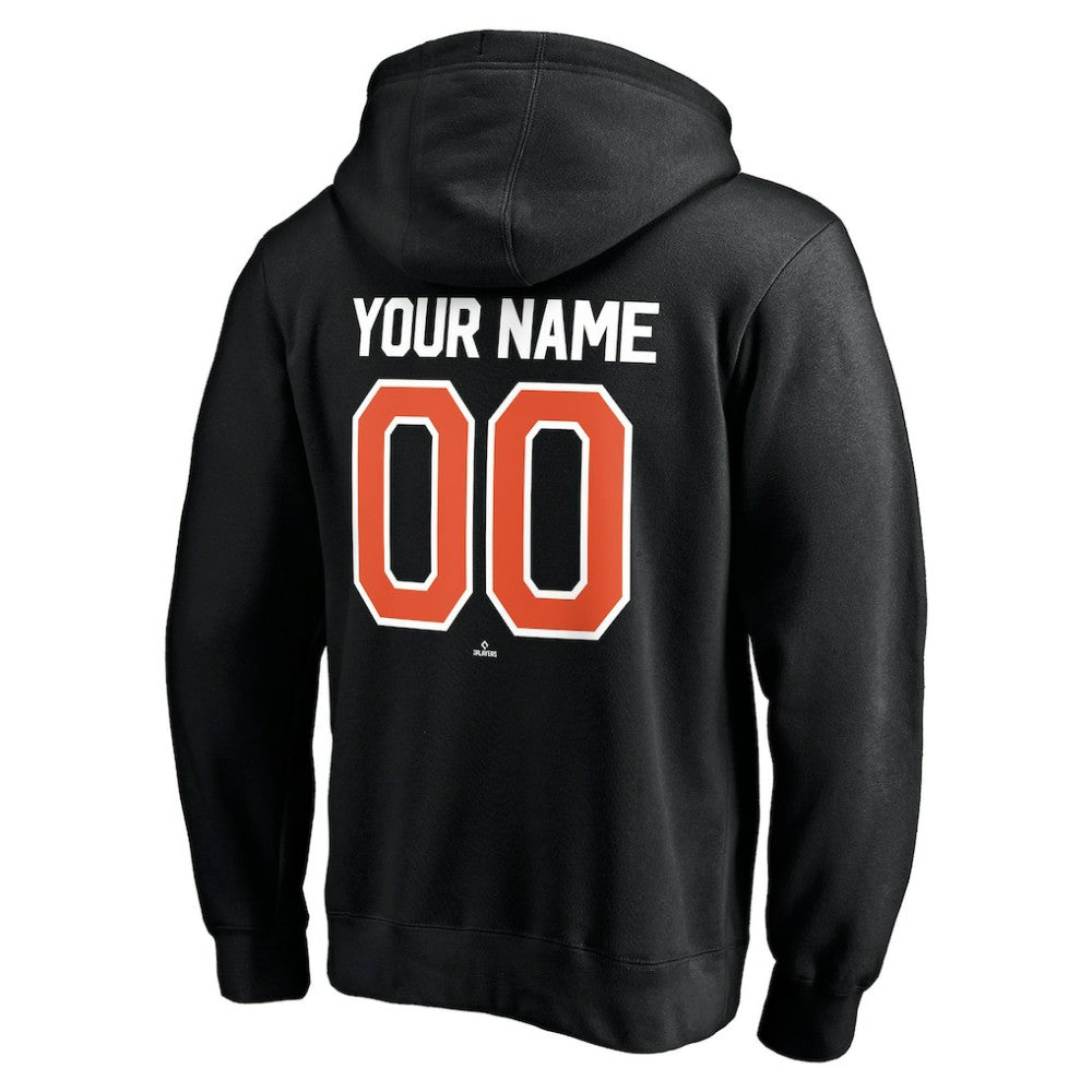 Black Baltimore Orioles Personalized Winning Streak Name & Number Pullover Hoodie