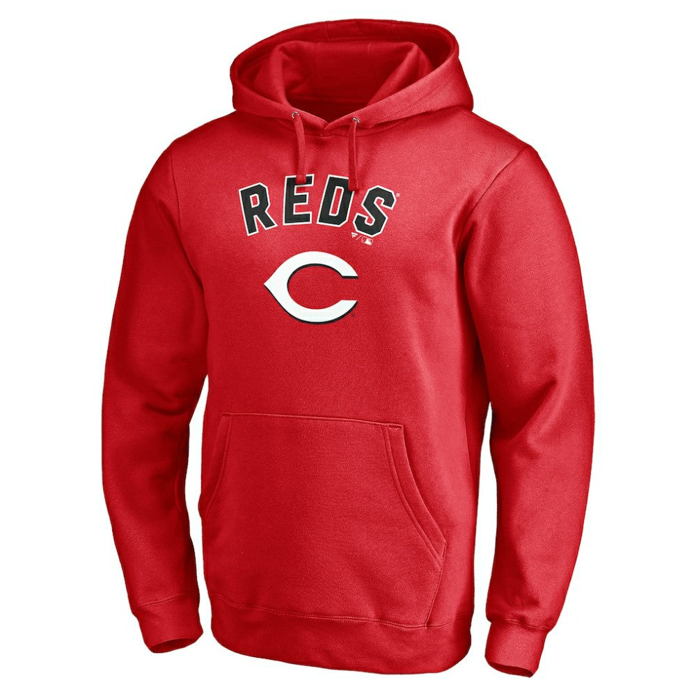 Red Cincinnati Reds Personalized Winning Streak Name & Number Pullover Hoodie