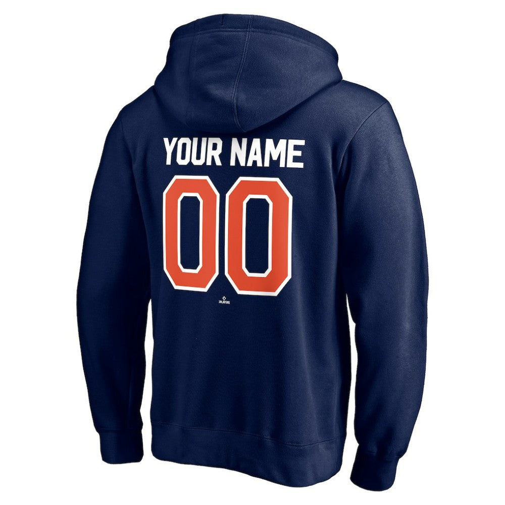 Navy Detroit Tigers Personalized Winning Streak Name & Number Pullover Hoodie