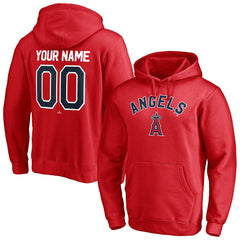 Red Los Angeles Angels Personalized Winning Streak Name & Number Pullover Hoodie