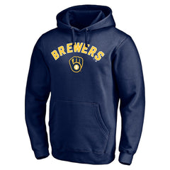 Navy Milwaukee Brewers Personalized Winning Streak Name & Number Pullover Hoodie