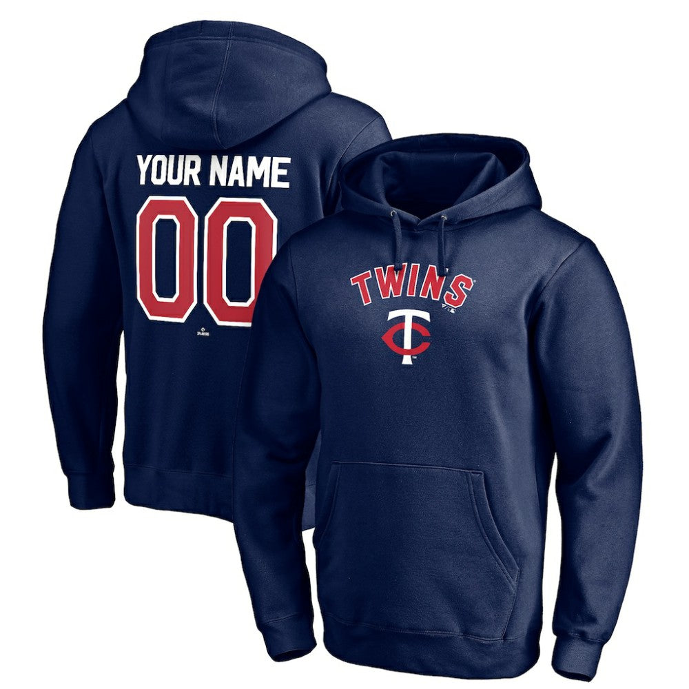 Navy Minnesota Twins Personalized Winning Streak Name & Number Pullover Hoodie