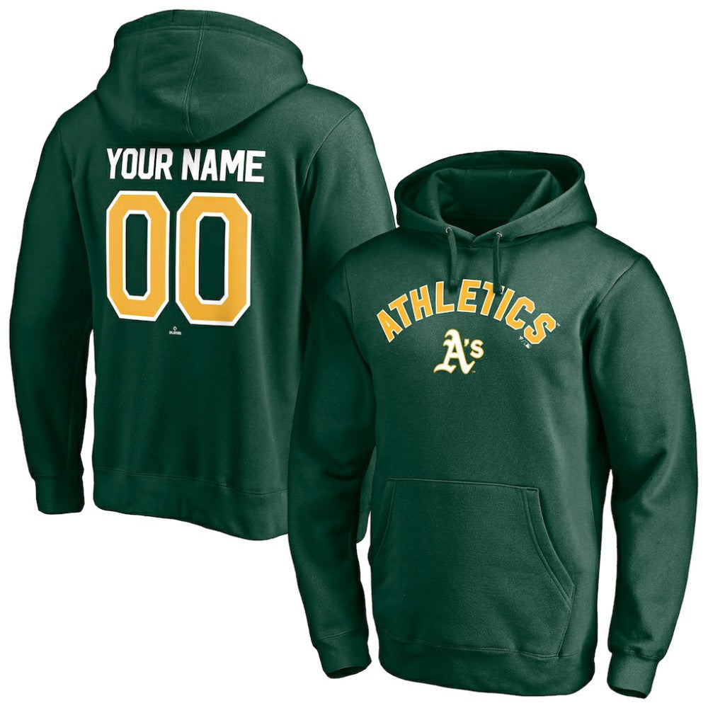Green Athletics Personalized Winning Streak Name & Number Pullover Hoodie