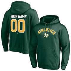 Green Athletics Personalized Winning Streak Name & Number Pullover Hoodie