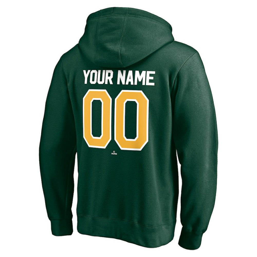 Green Athletics Personalized Winning Streak Name & Number Pullover Hoodie