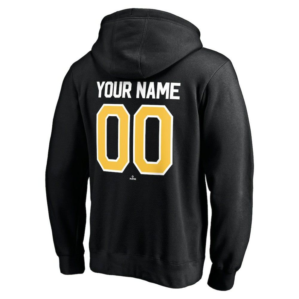 Black Pittsburgh Pirates Personalized Winning Streak Name & Number Pullover Hoodie