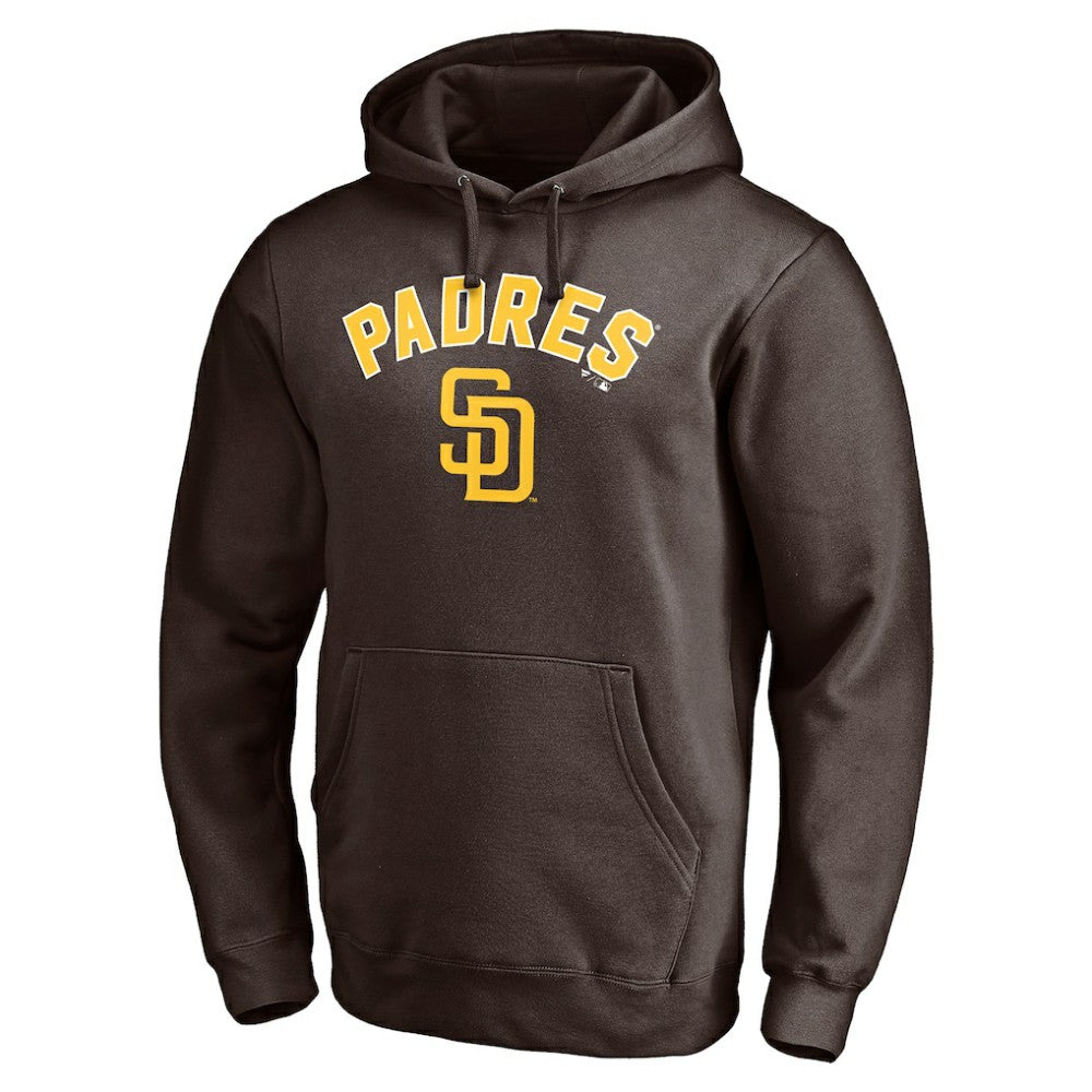 Brown San Diego Padres Personalized Winning Streak Name & Number Pullover Hoodie