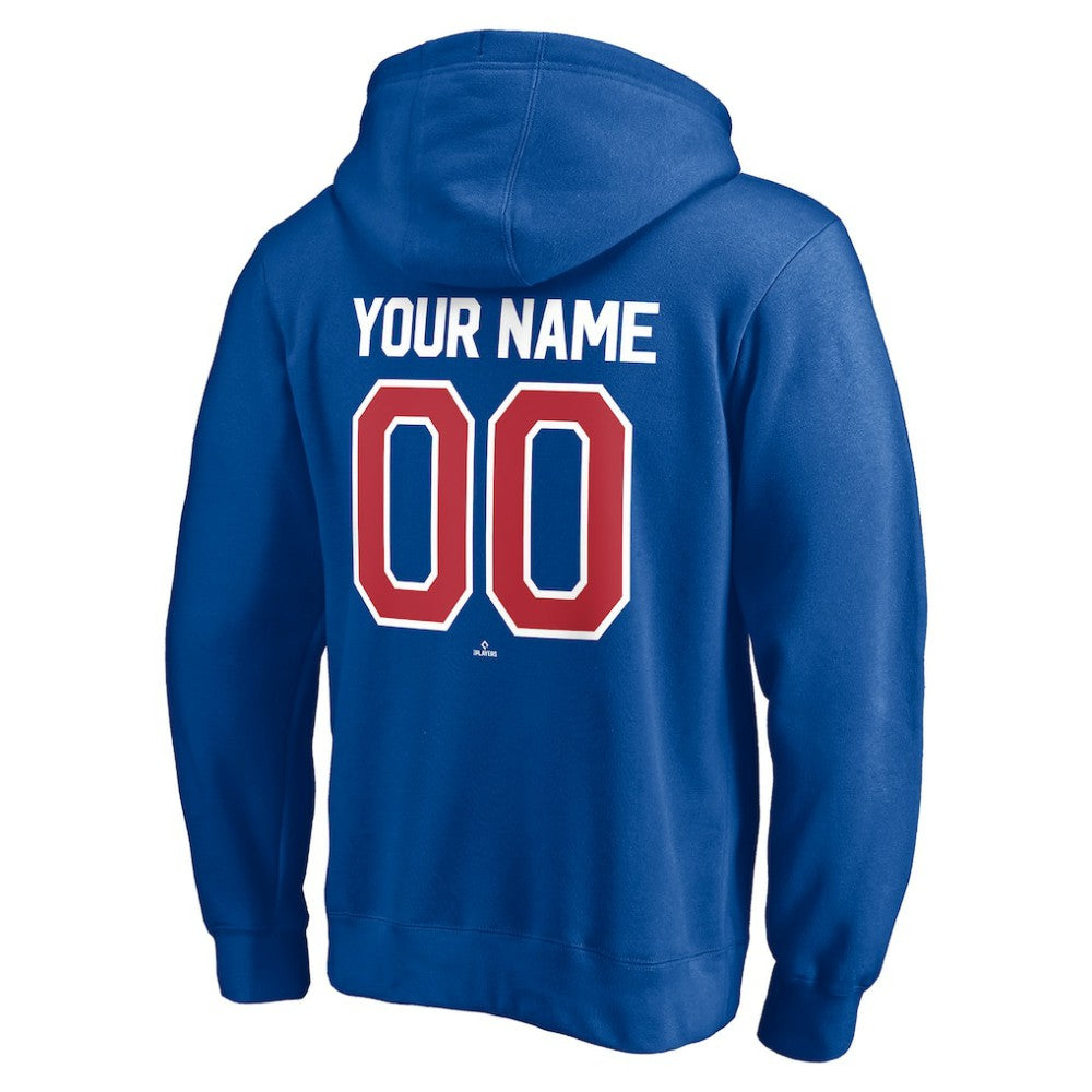 Royal Texas Rangers Personalized Winning Streak Name & Number Pullover Hoodie