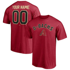 Red Arizona Diamondbacks Personalized Team Winning Streak Name & Number T-Shirt
