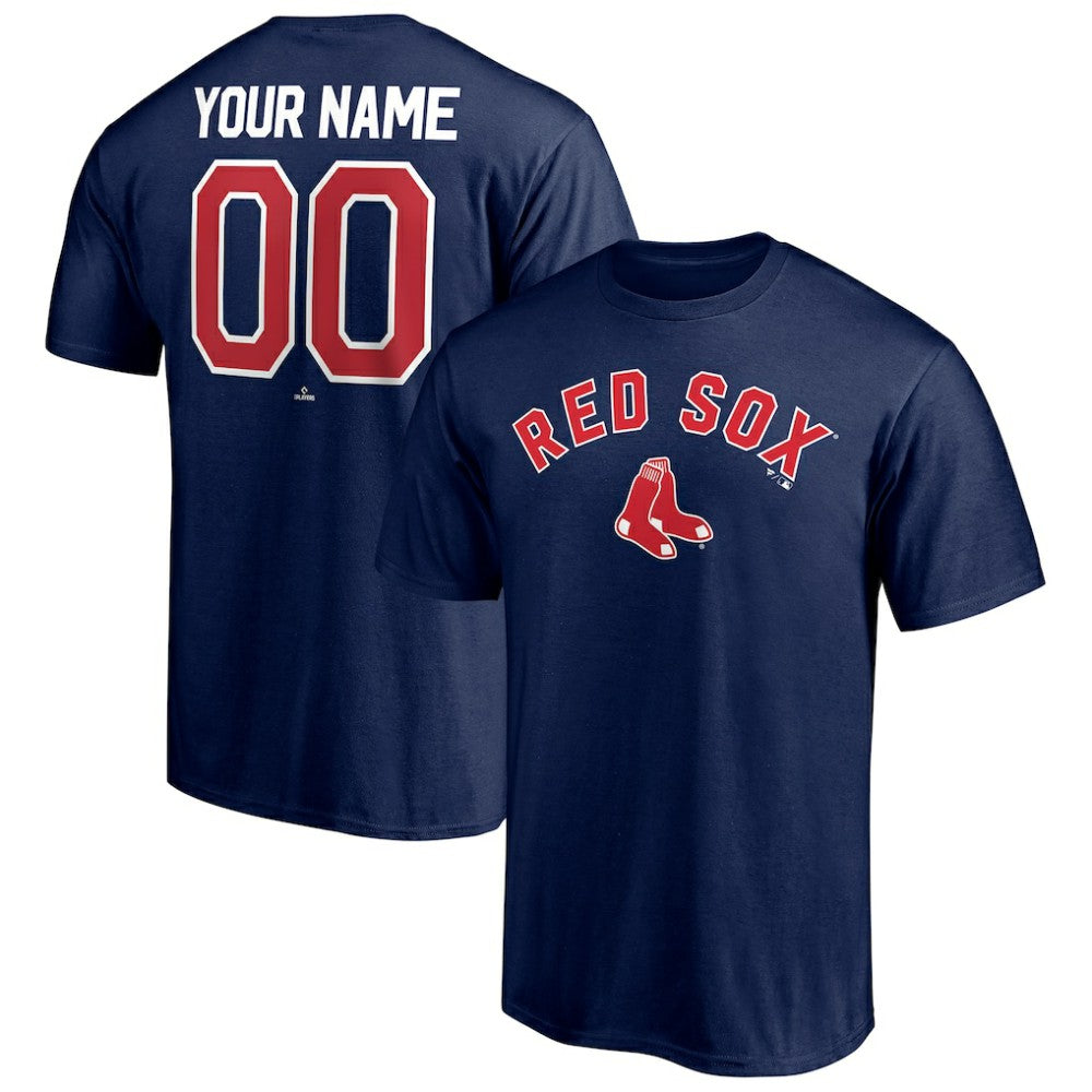 Navy Boston Red Sox Personalized Team Winning Streak Name & Number T-Shirt