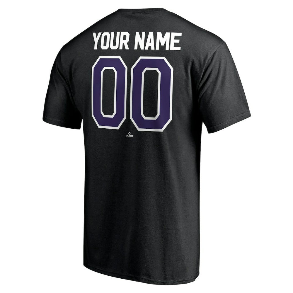 Black Colorado Rockies Personalized Team Winning Streak Name & Number T-Shirt