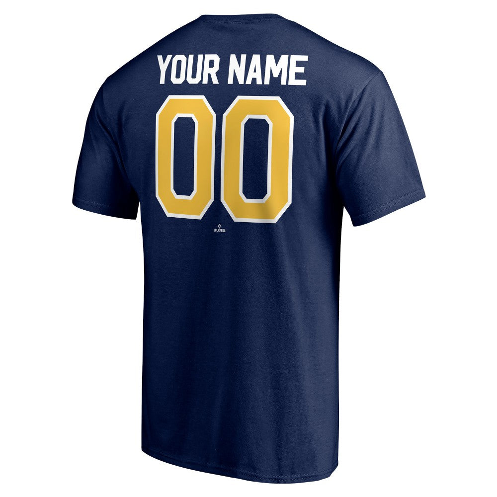 Navy Milwaukee Brewers Personalized Team Winning Streak Name & Number T-Shirt