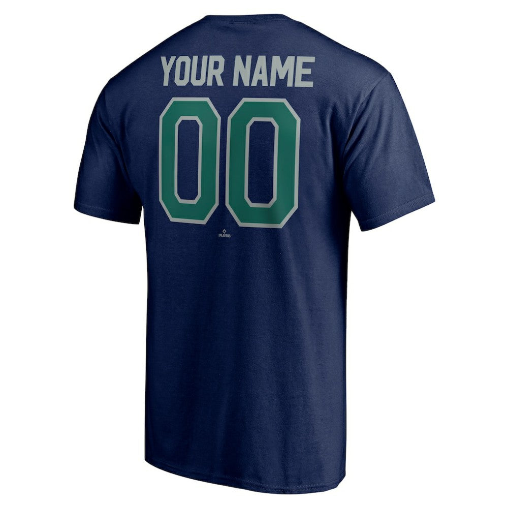 Navy Seattle Mariners Personalized Team Winning Streak Name & Number T-Shirt