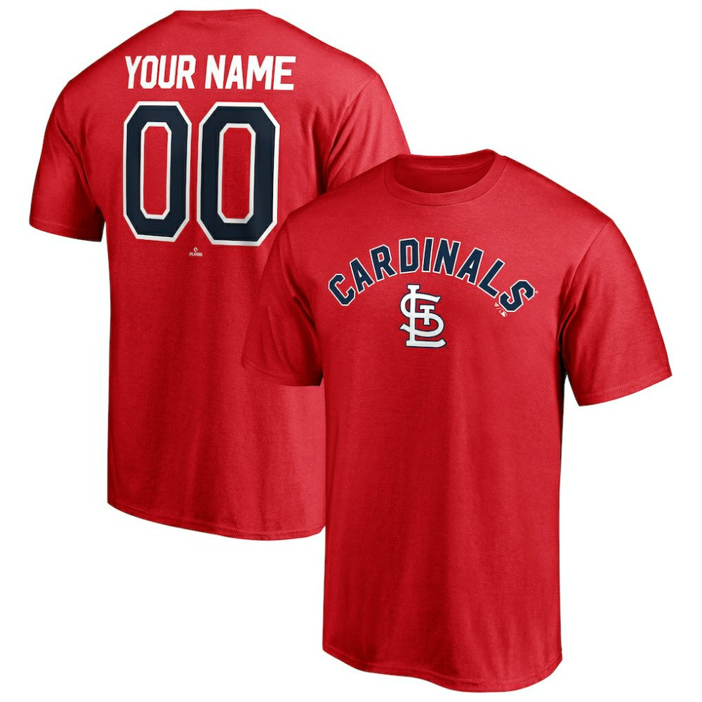 Red St. Louis Cardinals Personalized Team Winning Streak Name & Number T-Shirt