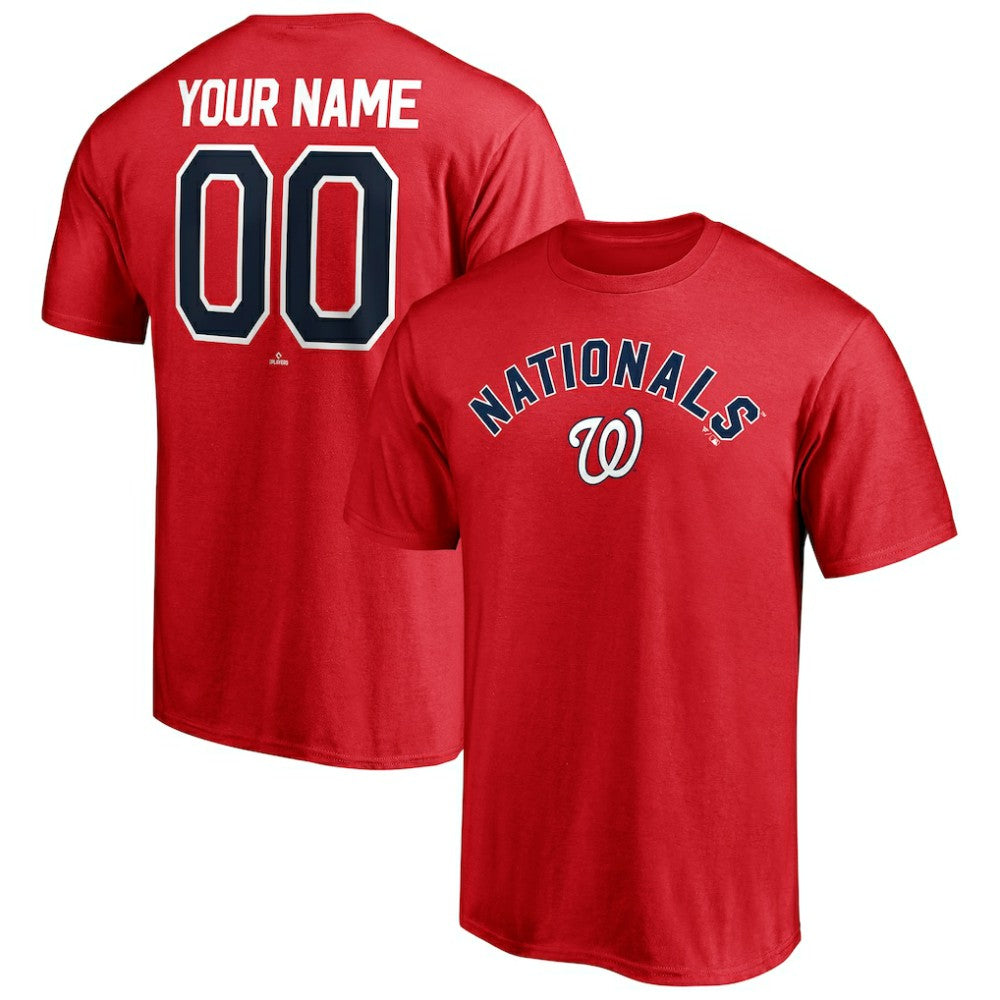 Red Washington Nationals Personalized Team Winning Streak Name & Number T-Shirt