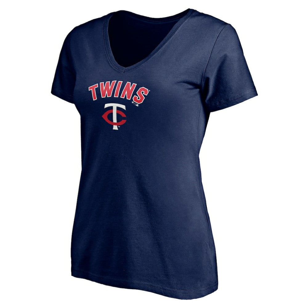 Navy Minnesota Twins Women's Personalized Winning Streak Name & Number V-Neck T-Shirt