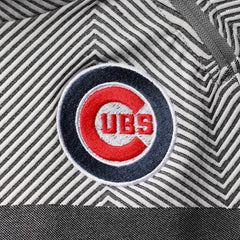 Gray Chicago Cubs Levelwear Women's Verse Asymmetrical Raglan Tri-Blend Quarter-Zip Jacket