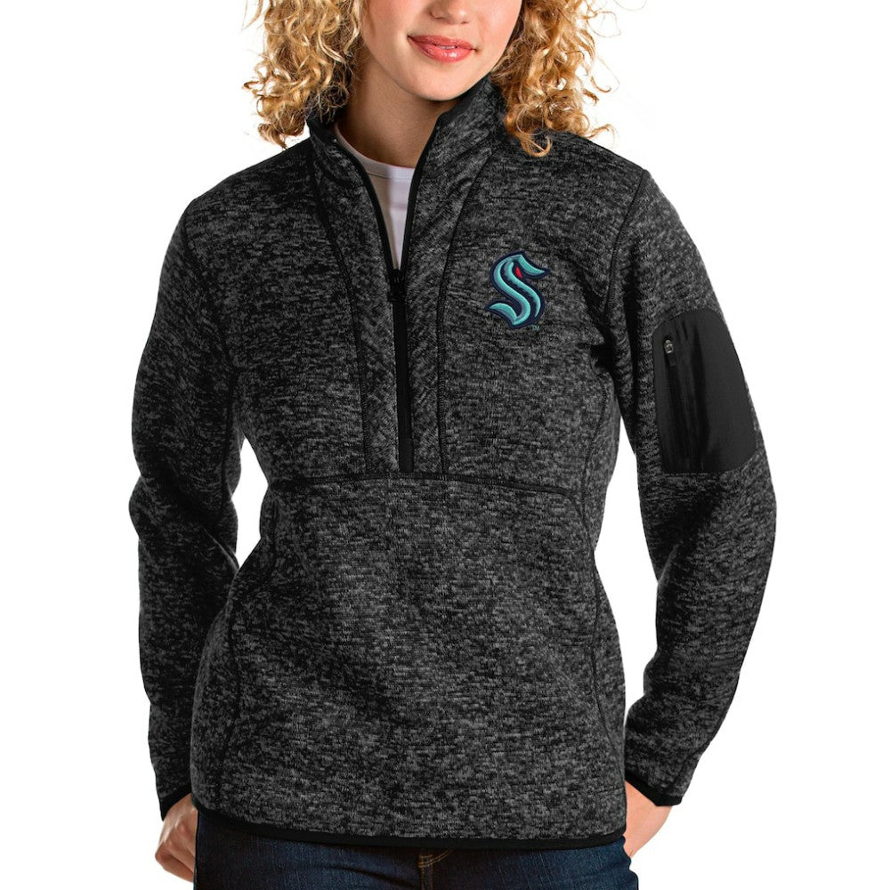NHL Seattle Kraken Antigua Women's Fortune Half-Zip Sweatshirt