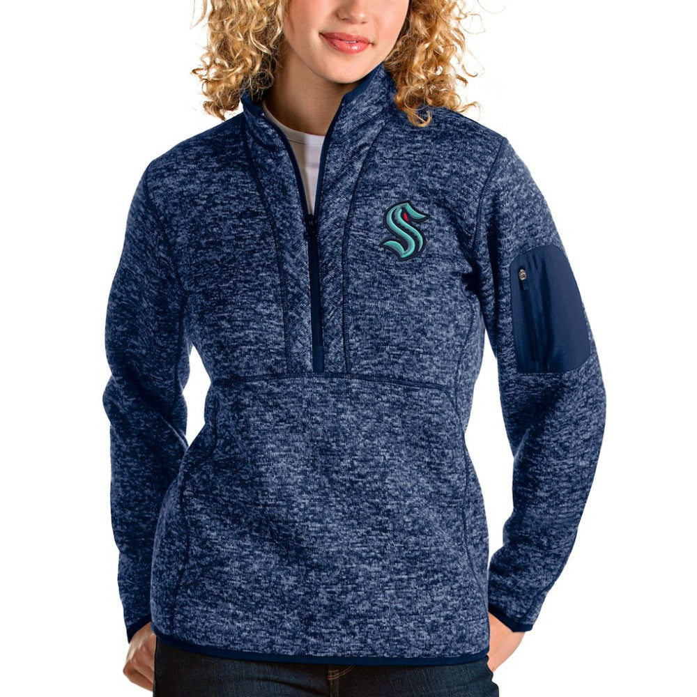 NHL Seattle Kraken Antigua Women's Fortune Half-Zip Sweatshirt