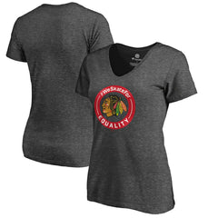 NHL Chicago Blackhawks Women's #WeSkateFor V-Neck T-Shirt