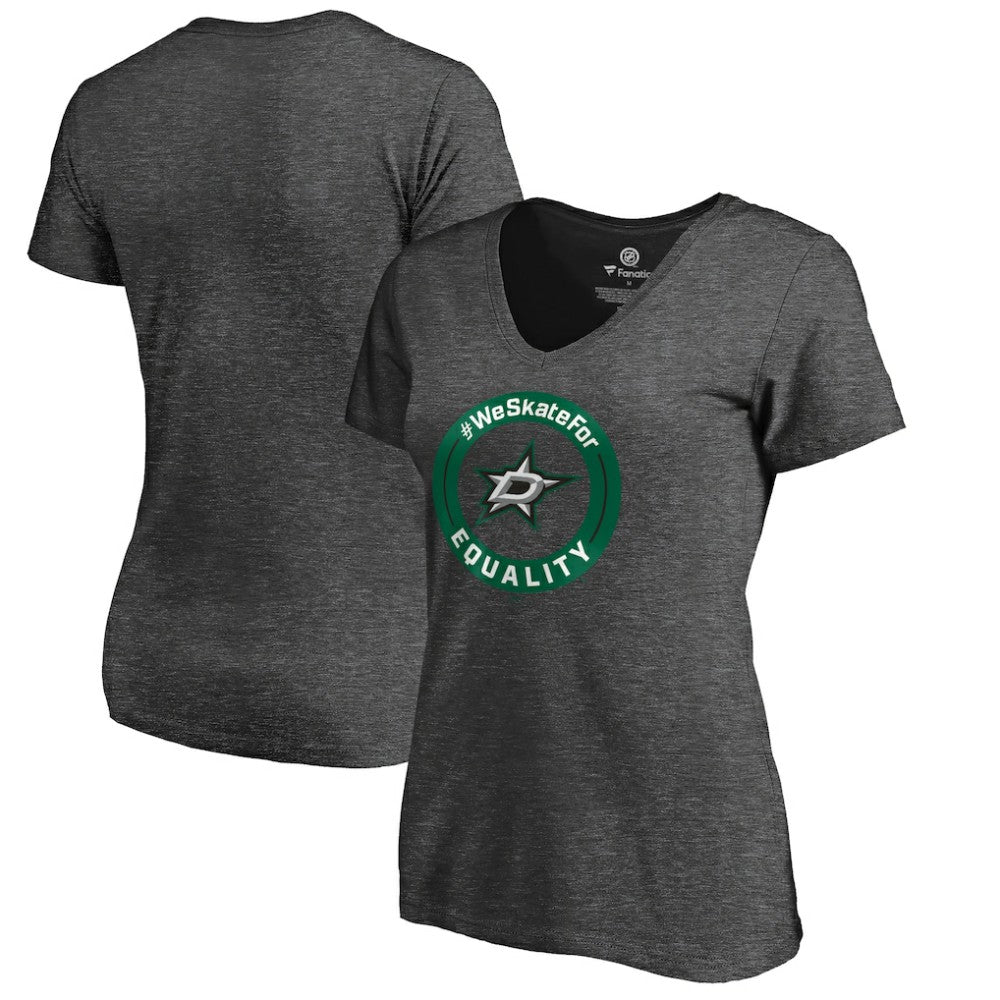 NHL Dallas Stars Women's #WeSkateFor V-Neck T-Shirt