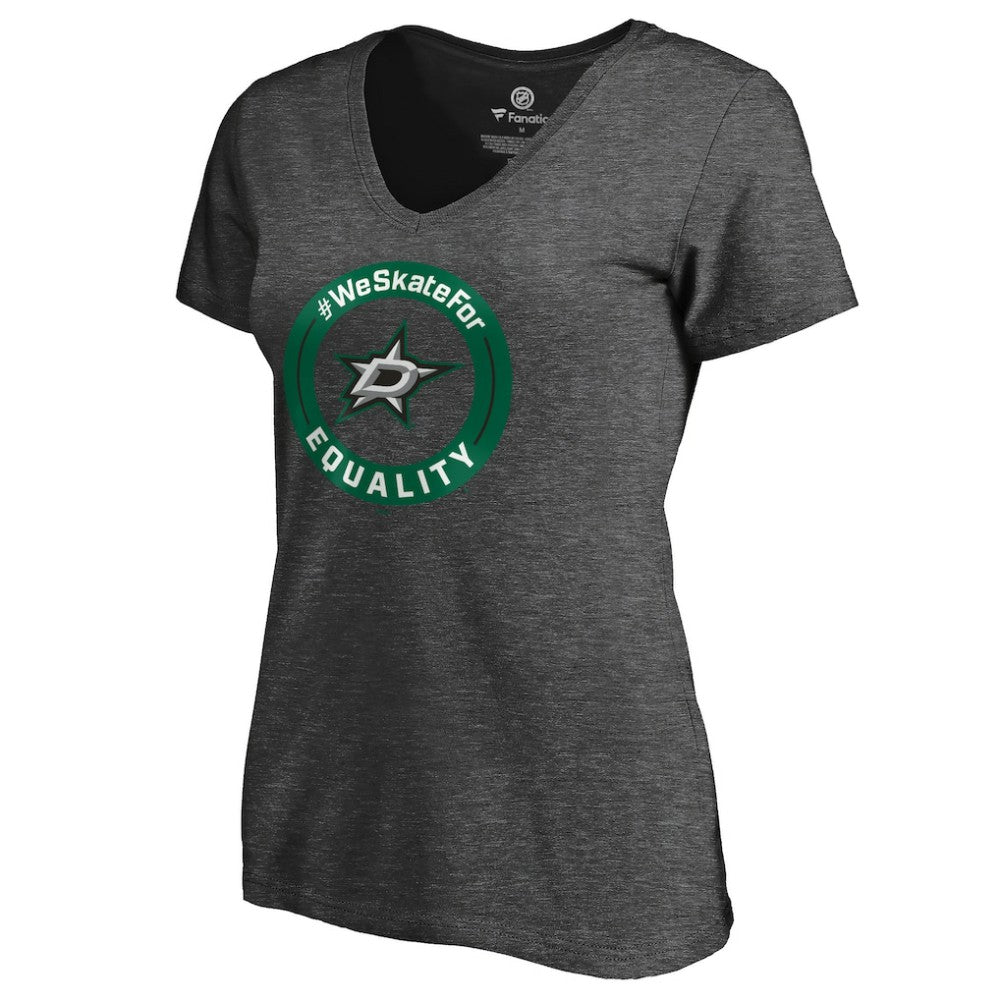 NHL Dallas Stars Women's #WeSkateFor V-Neck T-Shirt
