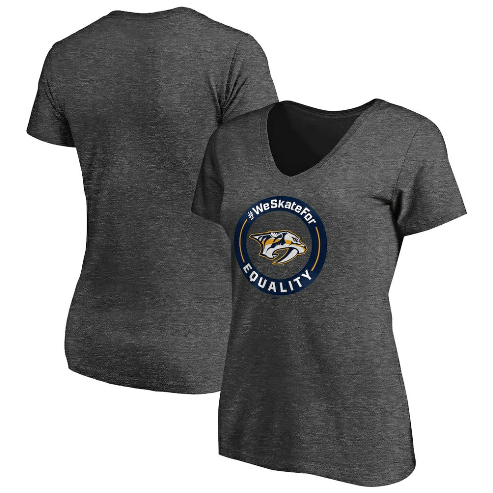 NHL Nashville Predators Women's #WeSkateFor V-Neck T-Shirt