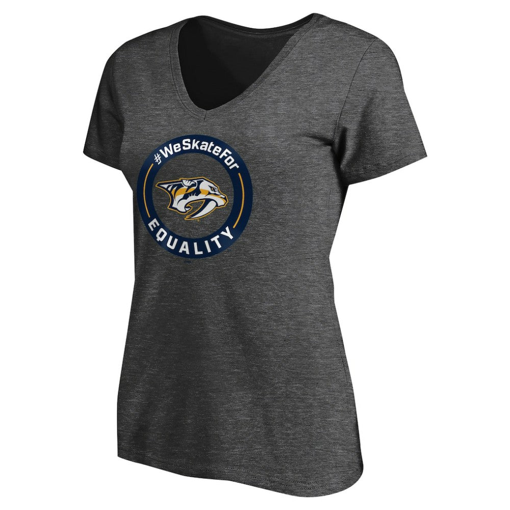 NHL Nashville Predators Women's #WeSkateFor V-Neck T-Shirt
